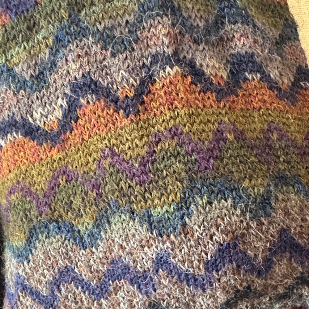 Peruvian Connection Multicolor Zigzag Alpaca Knit… - image 3